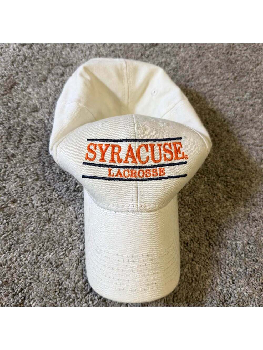The Game Vintage Syracuse Lacrosse Snapback Hat White